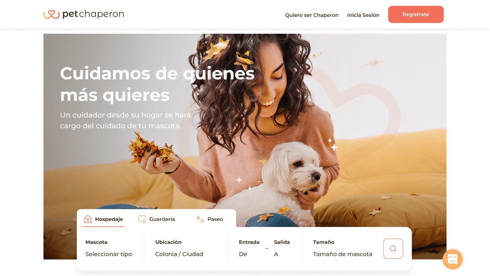 sitio market place para cuidadores de perros