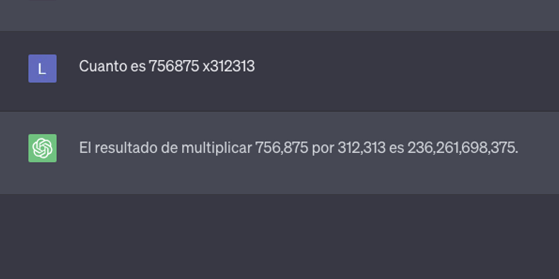 chat gpt multiplicacion